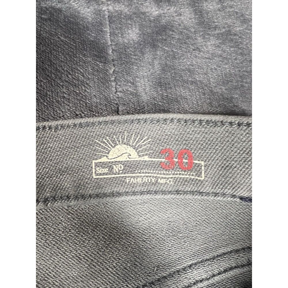 Faherty Comfort Twill Jeans Mens 30x29 Slate Gray Stretch Straight Leg - Picture 3 of 13